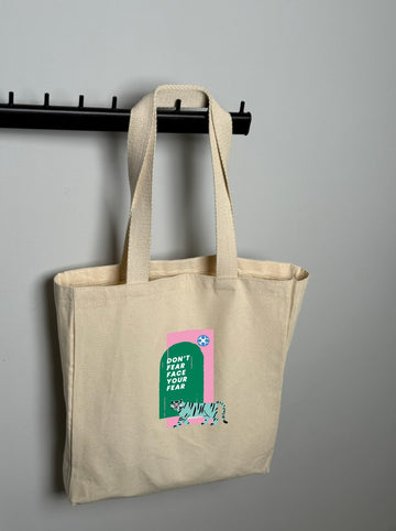 Tiger Baskılı Bez Çanta