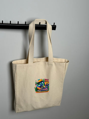 Safe Flights Baskılı Bez Çanta